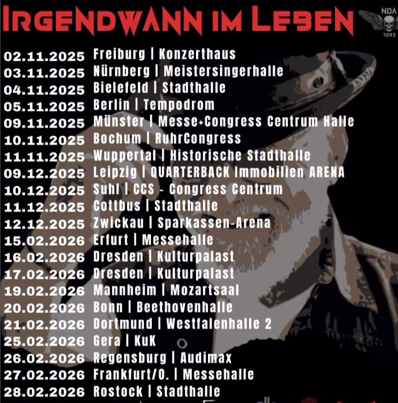 Nino de Angelo Irgendwann im Leben Live 2026 Tour Poster 2026
